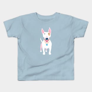White Bull Terrier dog Kids T-Shirt